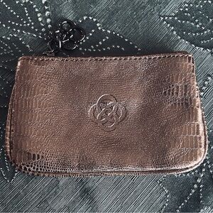 Stella & Dot Bronze Snakeskin Coin Purse Mini Bag